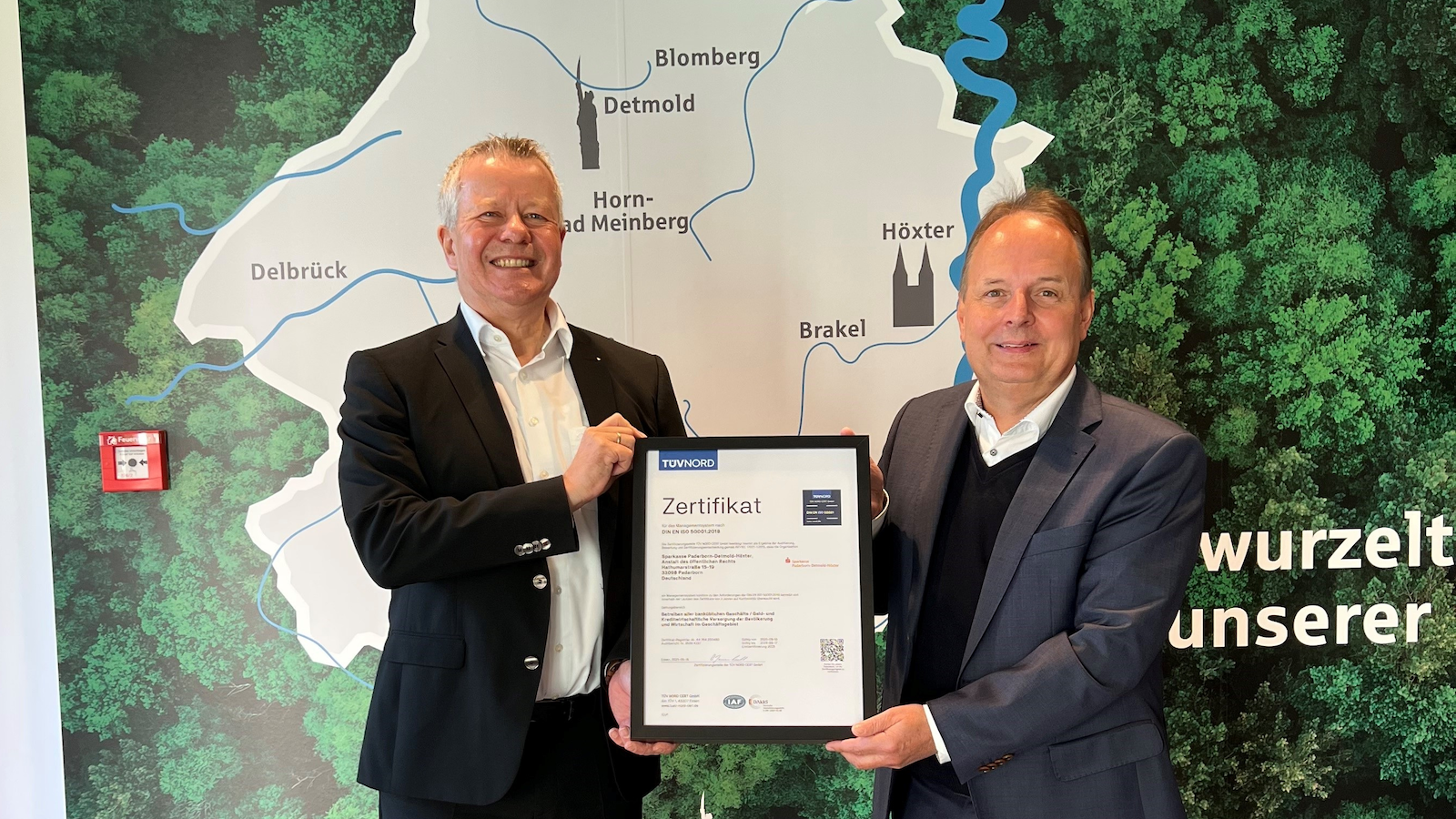 Sparkasse erhält TÜV-Zertifikat für ihr Energiemanagement