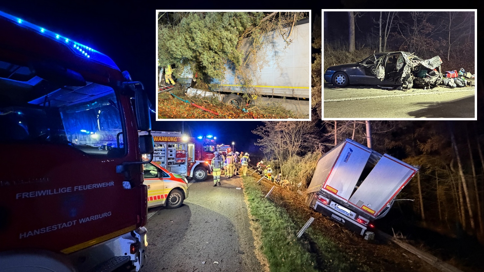 Autopanne auf der A44 endet dramatisch: Lkw kracht in stehenden Wagen und stürzt Böschung hinab